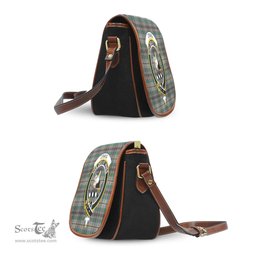Scottish Craig Ancient Tartan Saddle Crossbody Bag with Family Crest Scottish Plaid Tartan Plaid - ScotsTee - scotstee.com