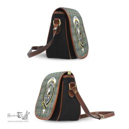 Scottish Craig Tartan Saddle Crossbody Bag with Family Crest Scottish Plaid Tartan Plaid - ScotsTee - scotstee.com