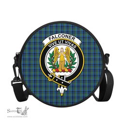Scottish Falconer Tartan Round Crossbody Bags - Round Purse with Family Crest Scottish Plaid Tartan Plaid - ScotsTee - scotstee.com