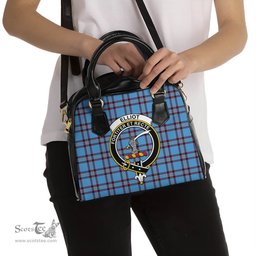 Scottish Elliot Ancient Tartan Shoulder Handbags with Family Crest Scottish Plaid Tartan Plaid - ScotsTee - scotstee.com