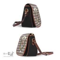 Scottish Fraser Dress Tartan Saddle Crossbody Bag with Family Crest Scottish Plaid Tartan Plaid - ScotsTee - scotstee.com