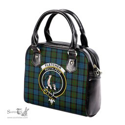 Scottish Fletcher of Dunans Tartan Shoulder Handbags with Family Crest Scottish Plaid Tartan Plaid - ScotsTee - scotstee.com