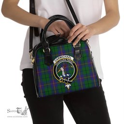 Scottish Carmichael Tartan Shoulder Handbags with Family Crest Scottish Plaid Tartan Plaid - ScotsTee - scotstee.com