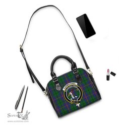 Scottish Carmichael Tartan Shoulder Handbags with Family Crest Scottish Plaid Tartan Plaid - ScotsTee - scotstee.com