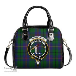 Scottish Carmichael Tartan Shoulder Handbags with Family Crest Scottish Plaid Tartan Plaid - ScotsTee - scotstee.com