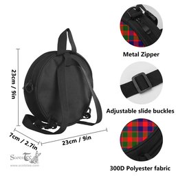 Scottish Gow of Skeoch Tartan Round Crossbody Bags - Round Purse with Family Crest Scottish Plaid Tartan Plaid - ScotsTee - scotstee.com