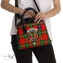 Scottish Gartshore Tartan Shoulder Handbags with Family Crest Scottish Plaid Tartan Plaid - ScotsTee - scotstee.com