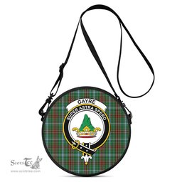 Scottish Gayre Tartan Round Crossbody Bags - Round Purse with Family Crest Scottish Plaid Tartan Plaid - ScotsTee - scotstee.com