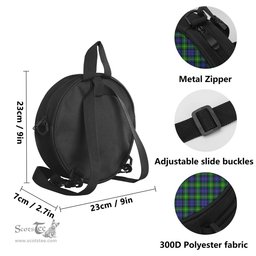 Scottish Gordon Modern Tartan Round Crossbody Bags - Round Purse with Family Crest Scottish Plaid Tartan Plaid - ScotsTee - scotstee.com