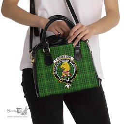 Scottish Forrester or Foster Hunting Tartan Shoulder Handbags with Family Crest Scottish Plaid Tartan Plaid - ScotsTee - scotstee.com