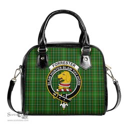 Scottish Forrester or Foster Hunting Tartan Shoulder Handbags with Family Crest Scottish Plaid Tartan Plaid - ScotsTee - scotstee.com