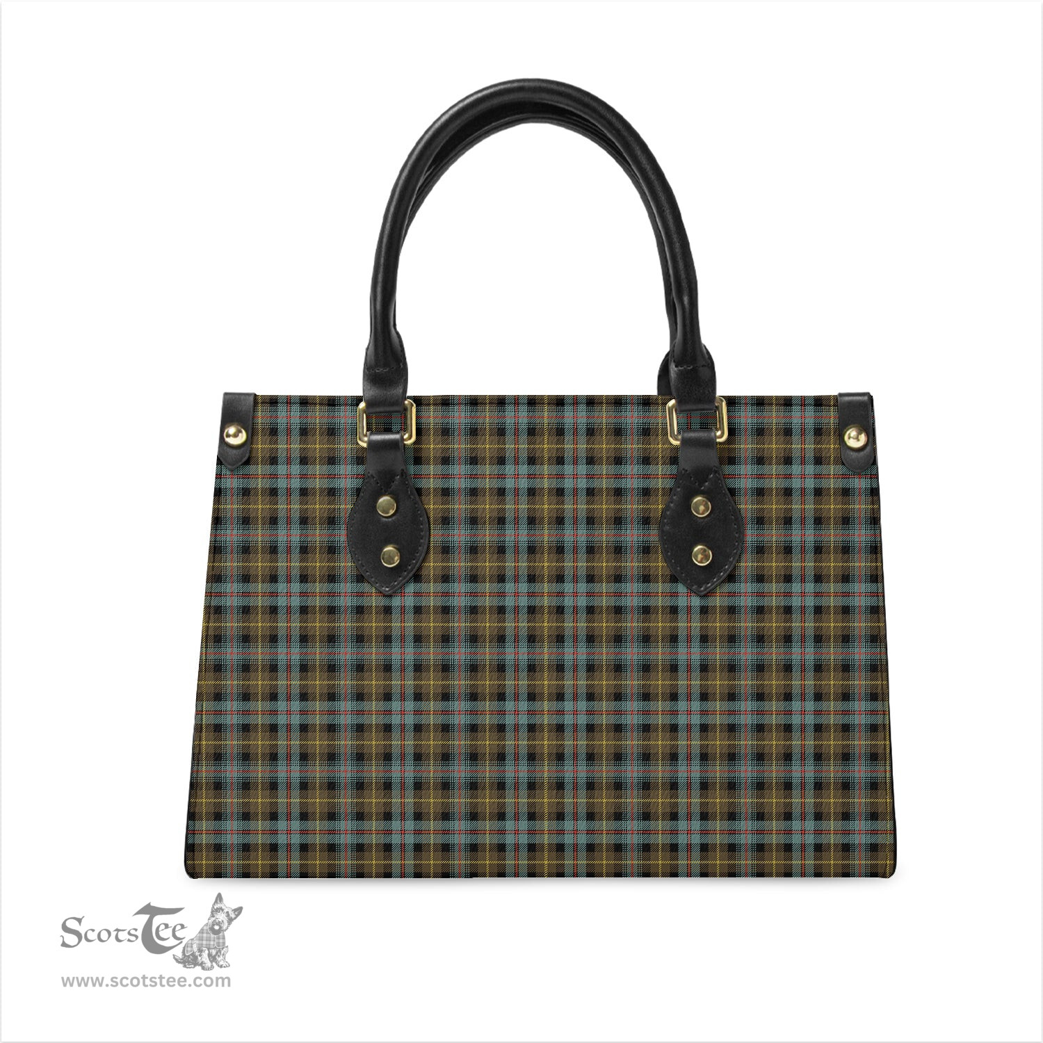 Scottish Farquharson Weathered Tartan Leather Bag for Women Scottish Plaid Tartan Plaid - ScotsTee - scotstee.com