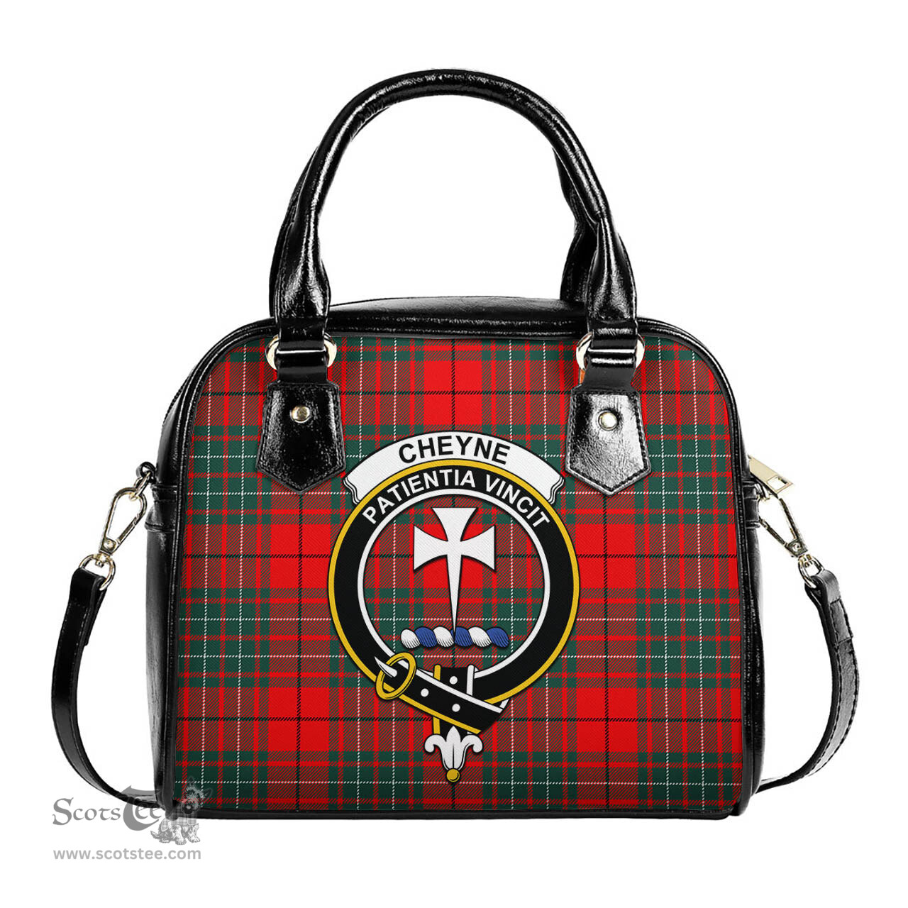 Scottish Cheyne Tartan Shoulder Handbags with Family Crest Scottish Plaid Tartan Plaid - ScotsTee - scotstee.com