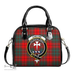 Scottish Cheyne Tartan Shoulder Handbags with Family Crest Scottish Plaid Tartan Plaid - ScotsTee - scotstee.com