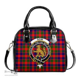 Scottish Gow Modern Tartan Shoulder Handbags with Family Crest Scottish Plaid Tartan Plaid - ScotsTee - scotstee.com