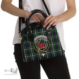 Scottish Farquharson Dress Tartan Shoulder Handbags with Family Crest Scottish Plaid Tartan Plaid - ScotsTee - scotstee.com