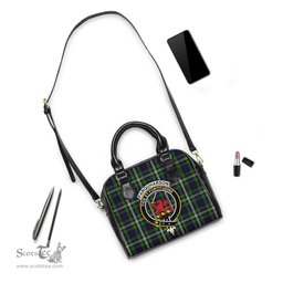 Scottish Farquharson Dress Tartan Shoulder Handbags with Family Crest Scottish Plaid Tartan Plaid - ScotsTee - scotstee.com