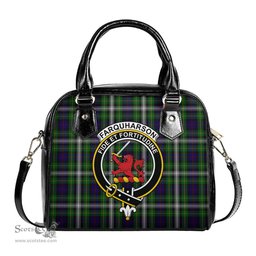 Scottish Farquharson Dress Tartan Shoulder Handbags with Family Crest Scottish Plaid Tartan Plaid - ScotsTee - scotstee.com