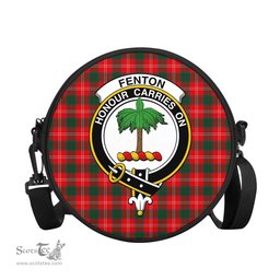 Scottish Fenton Tartan Round Crossbody Bags - Round Purse with Family Crest Scottish Plaid Tartan Plaid - ScotsTee - scotstee.com