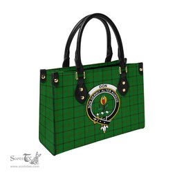 Scottish Don Tartan Leather Bag for Women with Family Crest Scottish Plaid Tartan Plaid - ScotsTee - scotstee.com