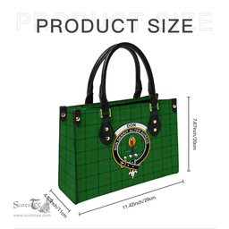 Scottish Don Tartan Leather Bag for Women with Family Crest Scottish Plaid Tartan Plaid - ScotsTee - scotstee.com
