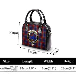 Scottish Clark (Lion) Red Tartan Shoulder Handbags with Family Crest Scottish Plaid Tartan Plaid - ScotsTee - scotstee.com