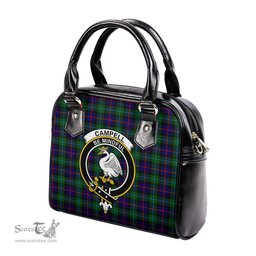 Scottish Campbell of Cawdor Modern Tartan Shoulder Handbags with Family Crest Scottish Plaid Tartan Plaid - ScotsTee - scotstee.com