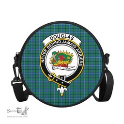 Scottish Douglas Ancient Tartan Round Crossbody Bags - Round Purse with Family Crest Scottish Plaid Tartan Plaid - ScotsTee - scotstee.com