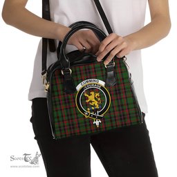 Scottish Cumming Hunting Tartan Shoulder Handbags with Family Crest Scottish Plaid Tartan Plaid - ScotsTee - scotstee.com