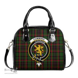 Scottish Cumming Hunting Tartan Shoulder Handbags with Family Crest Scottish Plaid Tartan Plaid - ScotsTee - scotstee.com