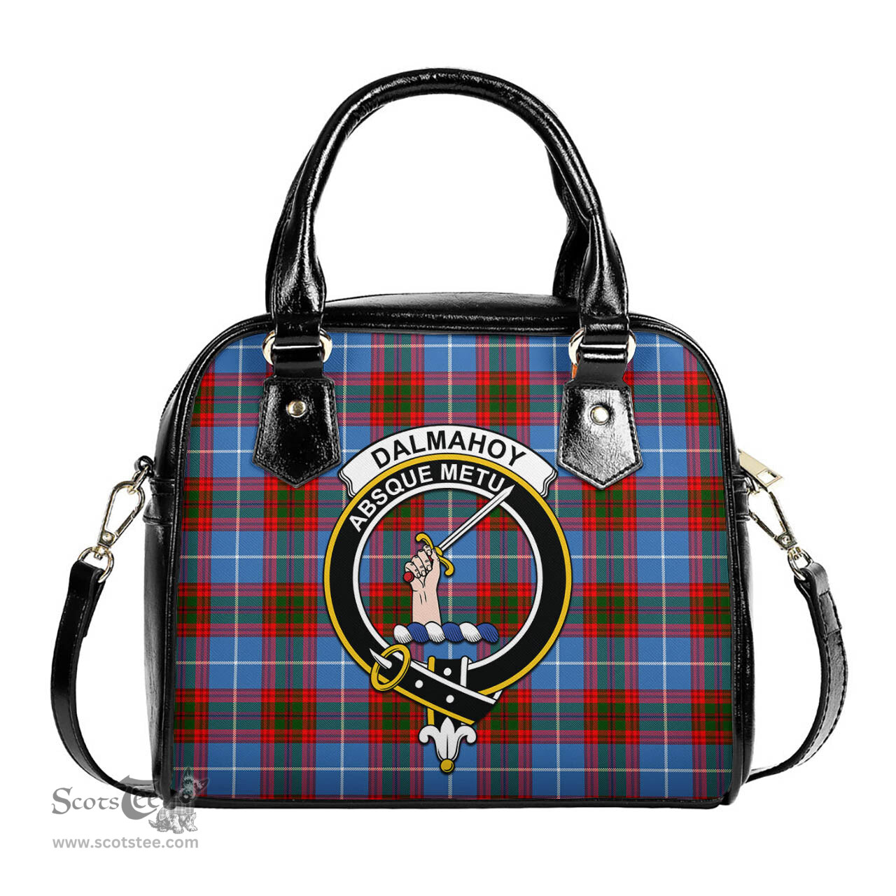 Scottish Dalmahoy Tartan Shoulder Handbags with Family Crest Scottish Plaid Tartan Plaid - ScotsTee - scotstee.com