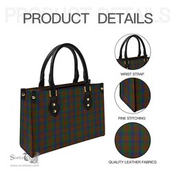 Scottish Dorward Dogwood Tartan Leather Bag for Women Scottish Plaid Tartan Plaid - ScotsTee - scotstee.com