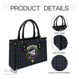 Scottish Galbraith Modern Tartan Leather Bag for Women with Family Crest Scottish Plaid Tartan Plaid - ScotsTee - scotstee.com