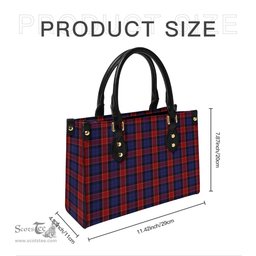 Scottish Graham of Menteith Red Tartan Leather Bag for Women Scottish Plaid Tartan Plaid - ScotsTee - scotstee.com