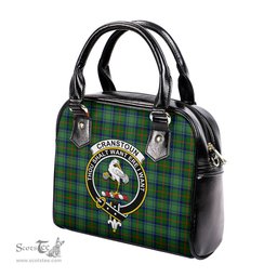 Scottish Cranstoun Tartan Shoulder Handbags with Family Crest Scottish Plaid Tartan Plaid - ScotsTee - scotstee.com