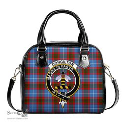 Scottish Congilton Tartan Shoulder Handbags with Family Crest Scottish Plaid Tartan Plaid - ScotsTee - scotstee.com