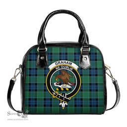 Scottish Graham of Menteith Ancient Tartan Shoulder Handbags with Family Crest Scottish Plaid Tartan Plaid - ScotsTee - scotstee.com