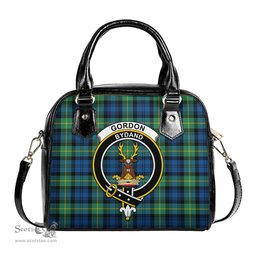 Scottish Gordon Ancient Tartan Shoulder Handbags with Family Crest Scottish Plaid Tartan Plaid - ScotsTee - scotstee.com