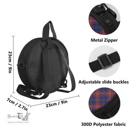 Scottish Chisholm Hunting Modern Tartan Round Crossbody Bags - Round Purse with Family Crest Scottish Plaid Tartan Plaid - ScotsTee - scotstee.com