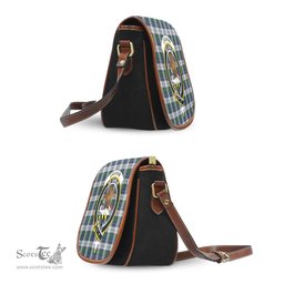 Scottish Graham Dress Tartan Saddle Crossbody Bag with Family Crest Scottish Plaid Tartan Plaid - ScotsTee - scotstee.com