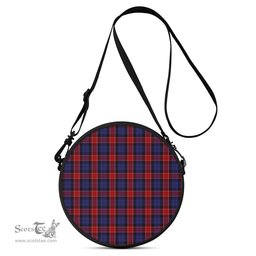 Scottish Graham of Menteith Red Tartan Round Crossbody Bags - Round Purse Scottish Plaid Tartan Plaid - ScotsTee - scotstee.com