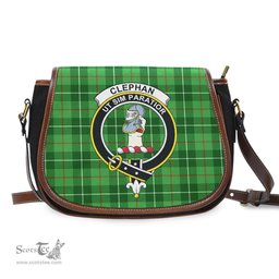 Scottish Clephan Tartan Saddle Crossbody Bag with Family Crest Scottish Plaid Tartan Plaid - ScotsTee - scotstee.com