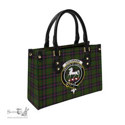 Scottish Cochrane Tartan Leather Bag for Women with Family Crest Scottish Plaid Tartan Plaid - ScotsTee - scotstee.com