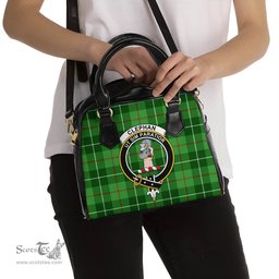 Scottish Clephan Tartan Shoulder Handbags with Family Crest Scottish Plaid Tartan Plaid - ScotsTee - scotstee.com