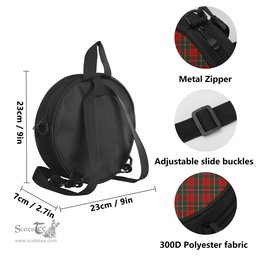 Scottish Drummond Ancient Tartan Round Crossbody Bags - Round Purse with Family Crest Scottish Plaid Tartan Plaid - ScotsTee - scotstee.com