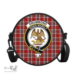 Scottish Drummond of Perth Dress Tartan Round Crossbody Bags - Round Purse with Family Crest Scottish Plaid Tartan Plaid - ScotsTee - scotstee.com