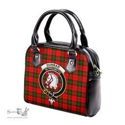 Scottish Dunbar Modern Tartan Shoulder Handbags with Family Crest Scottish Plaid Tartan Plaid - ScotsTee - scotstee.com
