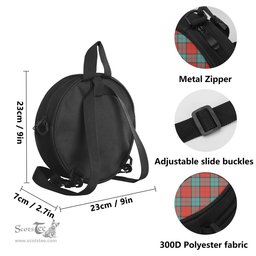 Scottish Dunbar Ancient Tartan Round Crossbody Bags - Round Purse with Family Crest Scottish Plaid Tartan Plaid - ScotsTee - scotstee.com