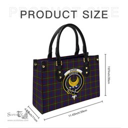 Scottish Durie Tartan Leather Bag for Women with Family Crest Scottish Plaid Tartan Plaid - ScotsTee - scotstee.com