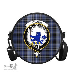 Scottish Clark (Lion) Tartan Round Crossbody Bags - Round Purse with Family Crest Scottish Plaid Tartan Plaid - ScotsTee - scotstee.com